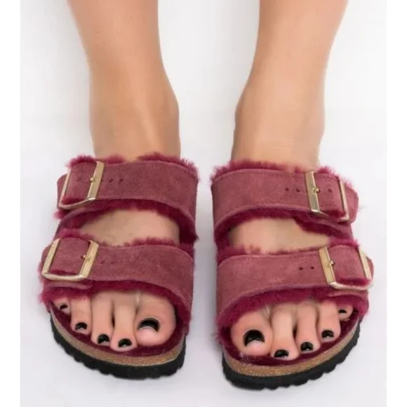 Birkenstock | Shoes | Birkenstock Arizona Shearling Suede Sandal